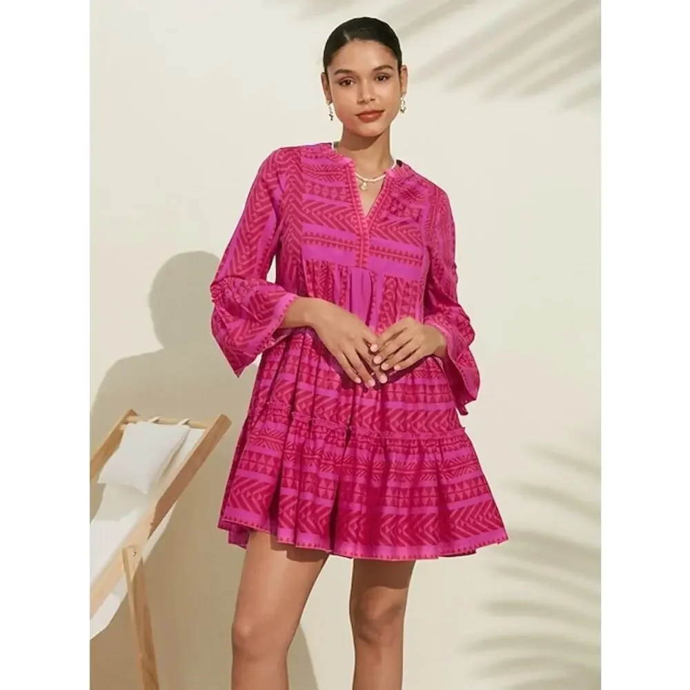 Devotion Twins Ella Dress Pink Red - Picture 3 of 8